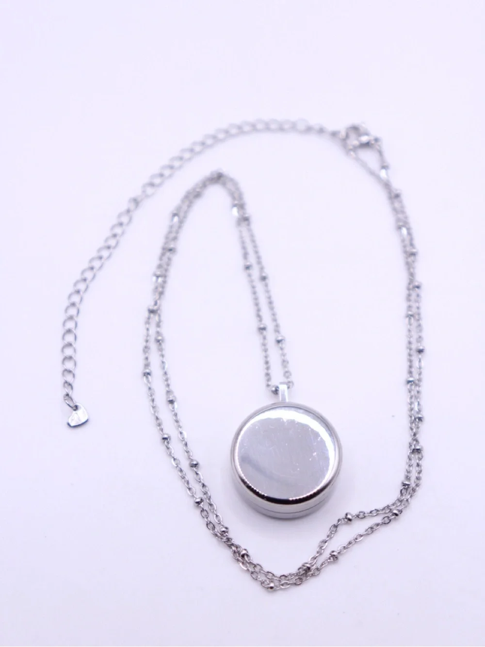 PILL THING Silver Tone Pill Box Necklace